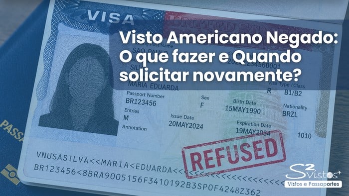 Visto Americano Negado Passaporte com carimbo de visto americano negado