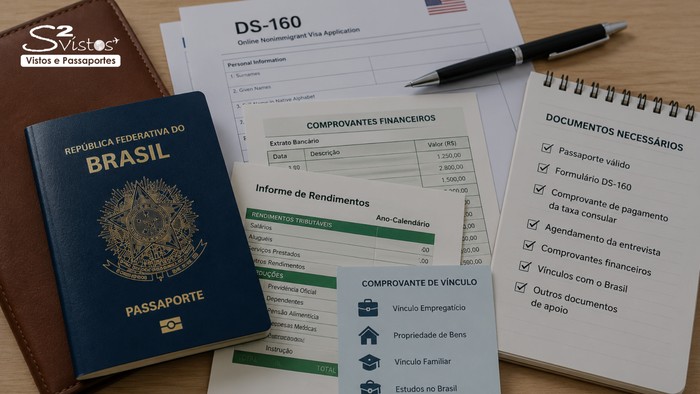 documentos do visto americano